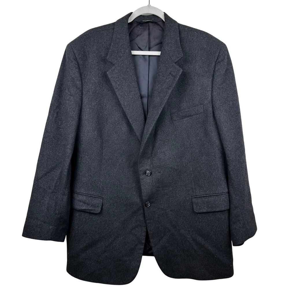 Joseph & Lyman Bloomingdales Cashmere Sport Coat Blazer Jacket Charcoal Gray 48R